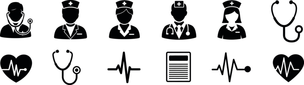 A vector illustration design featuring a black silhouette set of kitchen knives and tools as icons for a professional chef's web avatar