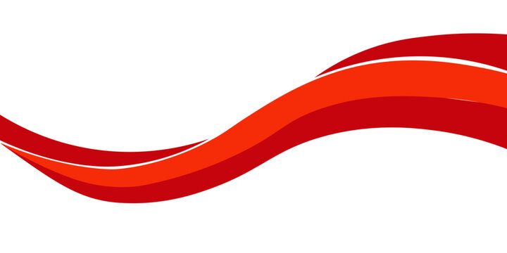 Vector red line background curve element with white space for text and message design, overlapping layers, vector