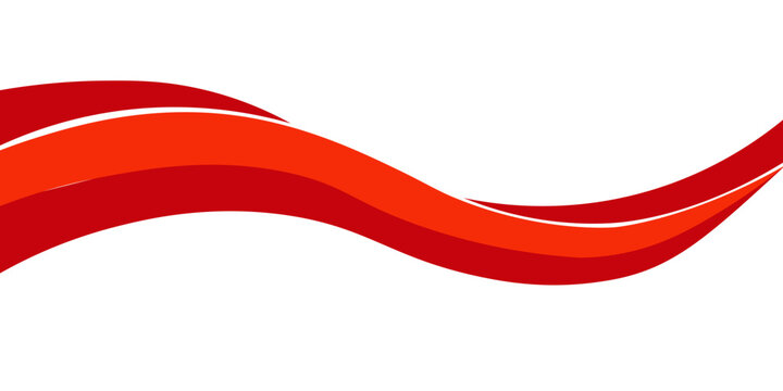 Vector red line background curve element with white space for text and message design, overlapping layers, vector