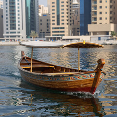 Obraz premium Celtic Art Boat United. Abra Boat In Dubai