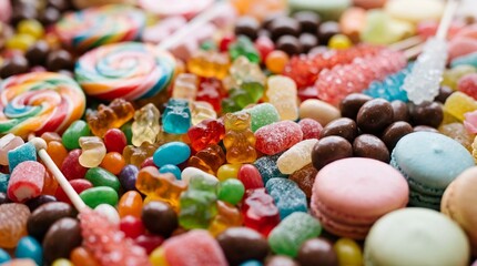 A Vibrant Assortment of Colorful Candies and Sweets.