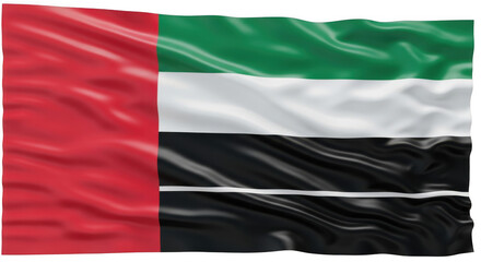 Obraz premium The flag of the united arab emirates isolated on white background