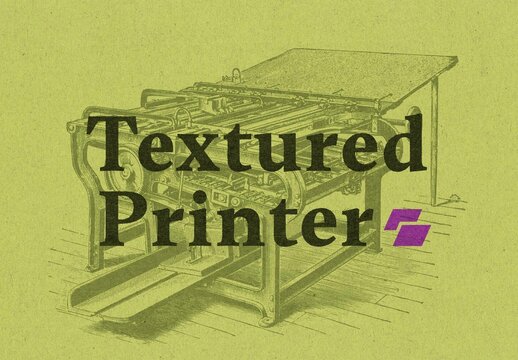 Textured Print Text Effect Mockup