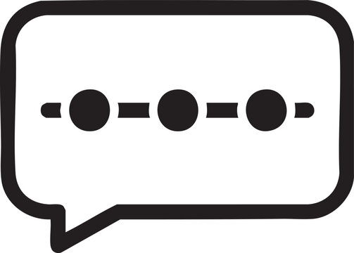 A speech bubble containing a morse code sequence of dots and dashes