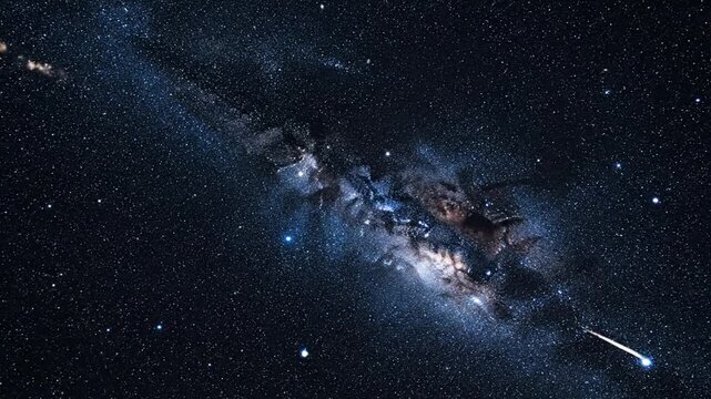 Cosmic Nebula with Stars and Gas Clouds.