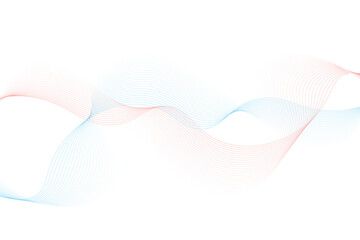 Fototapeta premium Vector abstract colorful flowing wave lines isolated on white background.