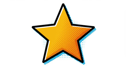 Obraz premium Starry Symbol of Excellence: A captivating golden star against an appealing background, a symbol of achievement, brilliance, and quality.