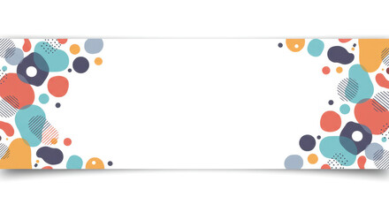 Abstract Banner: An eye-catching banner design with colorful, organic shapes, offering ample space for text, perfect for conveying a sense of creativity and modern flair.
