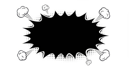 Pop Art Burst Frame: An explosive pop art burst frame, perfect for conveying energy, impact, and dynamic messaging.