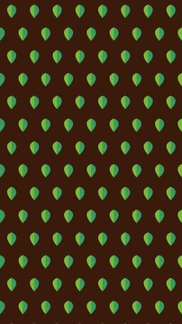 スタイリッシュな葉っぱ模様のループアニメーション背景