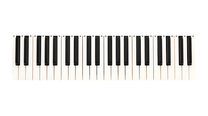 Fototapeta premium Close-up of Black and White Piano Keys with Shiny Surface and Golden Hinges