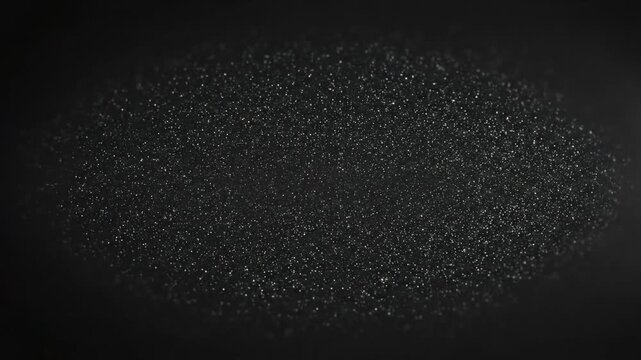 Abstract digital noise field inspired by vintage film grain, soft charcoal backdrop with refined micro-pixel shimmer and controlled temporal variation, contemporary high-end aesthetic with precise