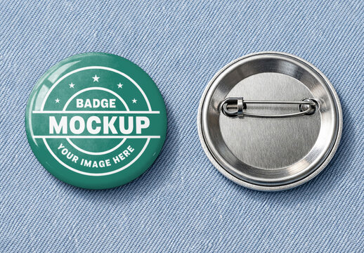 Pin Button Badge Mockup