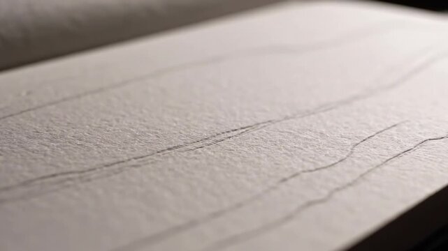 Video of Minimal Sketchbook Style Looping Background with soft paper fibers and understated motion, perfect for illustration branding, storytelling intros, and presentation backdrops.