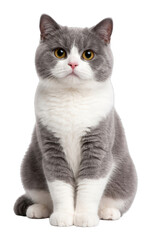 Obraz premium PNG Adorable British Shorthair cat portrait.