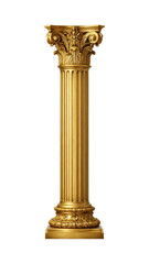 Naklejka premium PNG Elegant golden Corinthian column