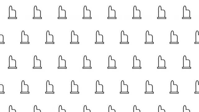 ミニマルな指差しアイコン模様ループアニメーション背景