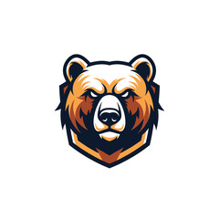 A fierce grizzly bear mascot logo with sharp, angular features and intense eyes.