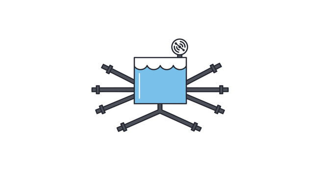 Drone flying over water body.