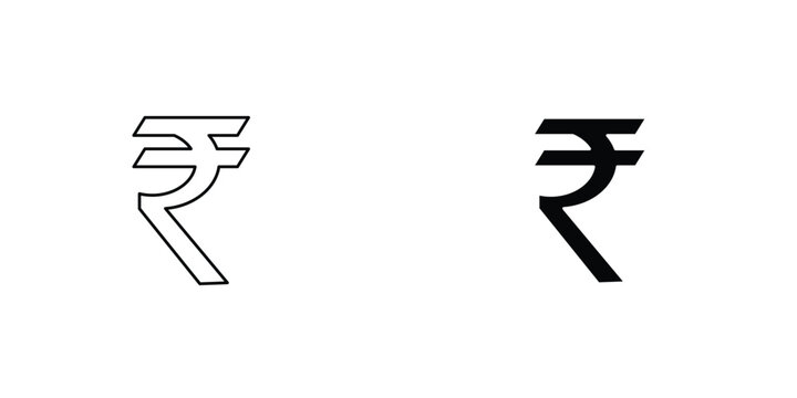 Indian rupee icon graphic design vector symbols. Best for Graphics