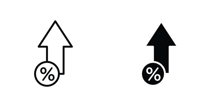 Interest growth icon graphic design vector symbols. Best for Graphics
