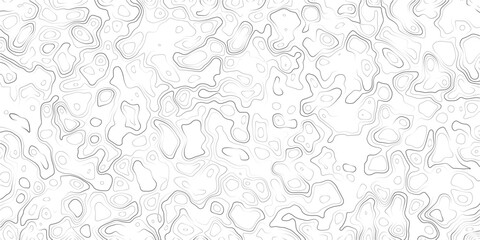 Obraz premium Abstract topographic map contour lines on white background texture