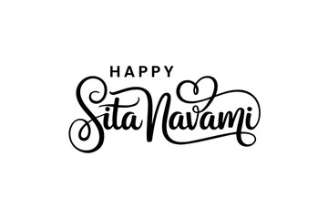 Fototapeta premium Happy Sita Navami Elegant Devotional Typography Design