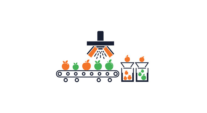 Food processing factory production line.