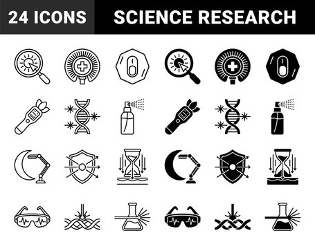 Hybrid medical and laboratory symbols merging dna strands with light beams and hourglasses with skin layers for advanced skincare and genetics