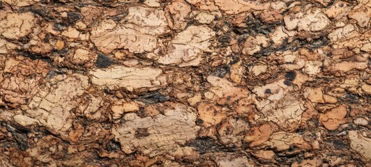 The Tree Bark Texture Close-Up Showing Weathered Natural Patterns and Earthy Color Variations