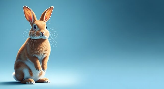 Easter sunday celebration with a joyful easter bunny