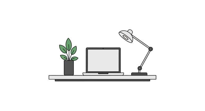 Laptop computer on a desk.