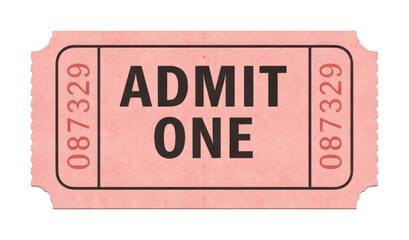PNG Vintage pink admit ticket