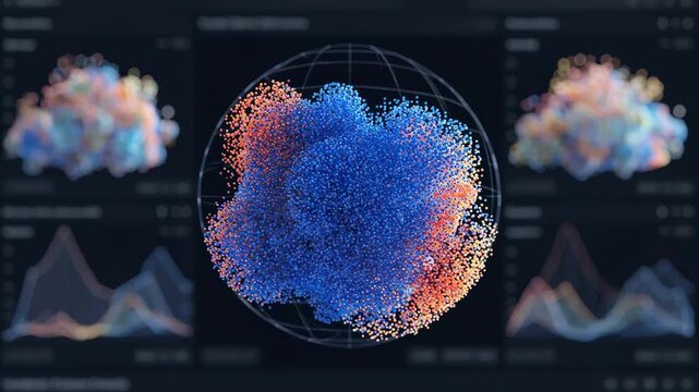 Focused medium shot on urban small cell dynamic spectrum allocation metrics on AI dashboard with neighboring panels and controls gently blurred.