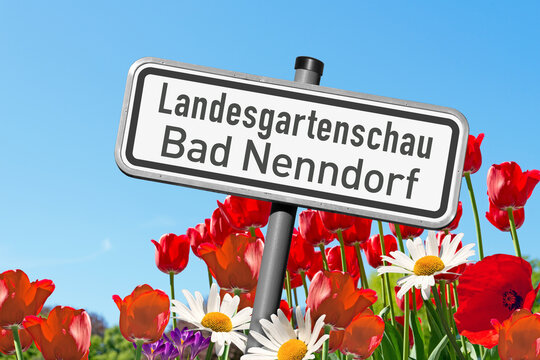 Werbetafel, Bad Nenndorf,  Landesgartenschau 2026, (Symbolbild)