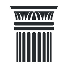 Naklejka premium Antique column icon in vector format for use in design and decorative projects
