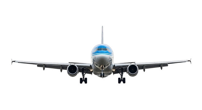 Airplane flying isolated on transparent background