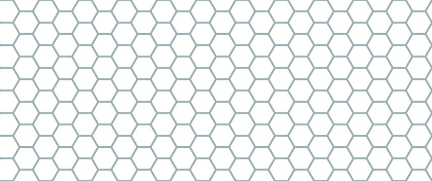 Background metal fiber with hexagon honeycomb carbon for pattern design banner. Grid structure geometric with background molecular lattice for network wallpaper texture. Wire white background.