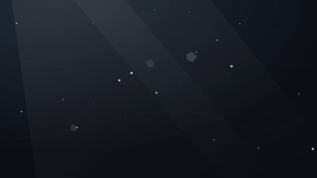 Hypnotic dark ambient background motion with light streaks and ethereal glowing particles perfect for modern tech presentations deep thought and