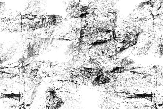 Black and White Gritty Stone Texture with High Contrast Rock Surface Details