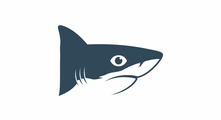 Obraz premium Shark head in dark blue color.