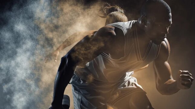 Conceptual sports image portraying performance as an inner battle, focusing on mental strength, discipline, and self-overcoming rather than external competition.
