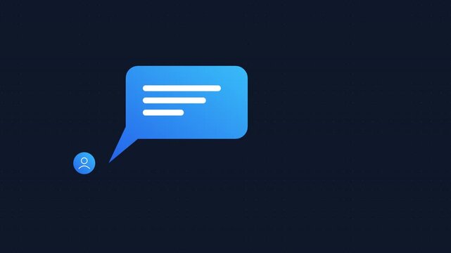 Dynamic Digital Messaging Interface Animation: Real-time Chat Conversation Exchange Display