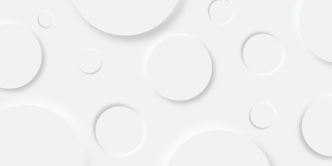 White and grey abstract modern circle background. abstract white circle shape with digital hi tech concept background technology. elegant minimal style Paper circle business banner with drop shadows.  © Kainat 