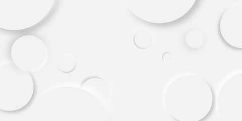 White and grey abstract modern circle background. abstract white circle shape with digital hi tech concept background technology. elegant minimal style Paper circle business banner with drop shadows.  © Kainat 