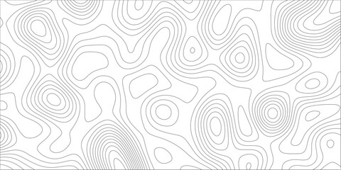 Ocean topographic line map with curvy wave isolines vector illustration. Abstract topographic contours map background, Vector contour topographic map. Cartography texture abstract banner use. © Kainat 