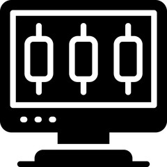 monitoring glyph icon. Strong and solid vector icon for websites, mobile interfaces, presentations, and visual branding. High quality and easy to edit.