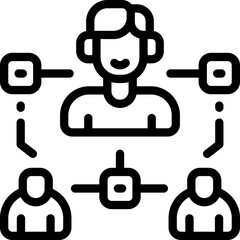 leadership line icon. Clean and minimalist vector icon for websites, mobile apps, presentations, and logos. Fully scalable and customizable for any project.