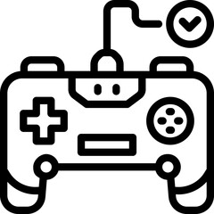 gamepad line icon. Clean and minimalist vector icon for websites, mobile apps, presentations, and logos. Fully scalable and customizable for any project. © Yaprativa