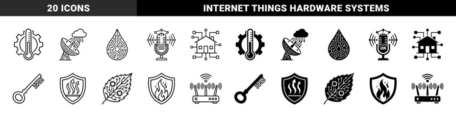 Smart technology hybrid symbols featuring integrated circuit leaf patterns and digital home connectivity with thermal monitoring and secure data encryption